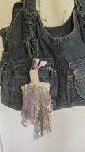 Load and play video in Gallery viewer, scrap felt keychain
