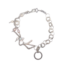 Load image into Gallery viewer, pearl chain link choker
